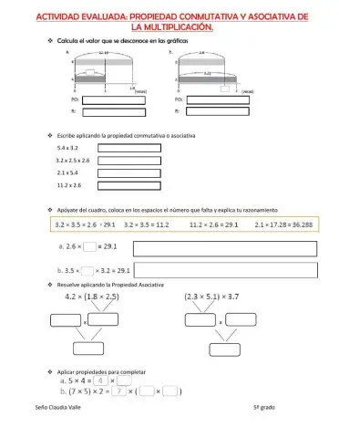 Propiedad conmutativa y asociativa con decimales