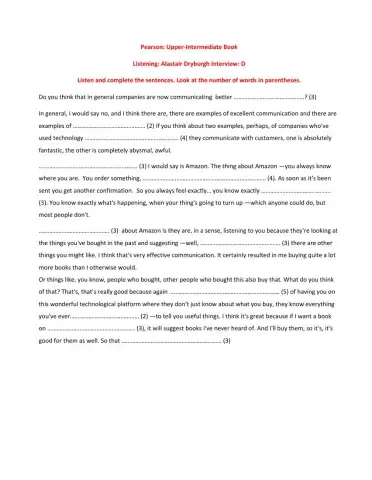 Listening Unit 1 Upper-Intermediate Market Leader