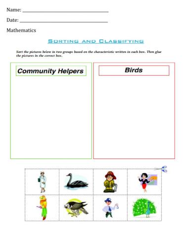Sorting and Classifying - 1