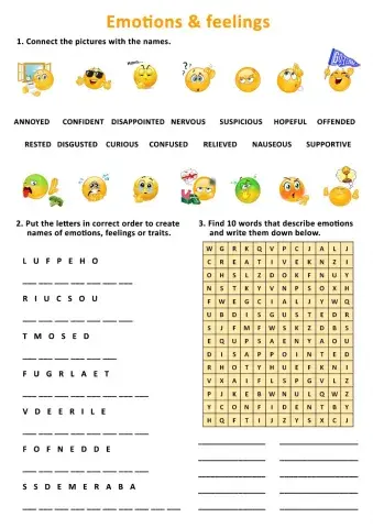 Emotions and traits - exercise