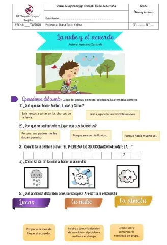 Ficha de lectura: La nube y el acuerdo