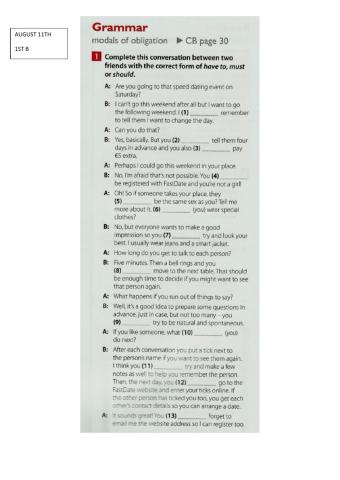 Modals of obligation