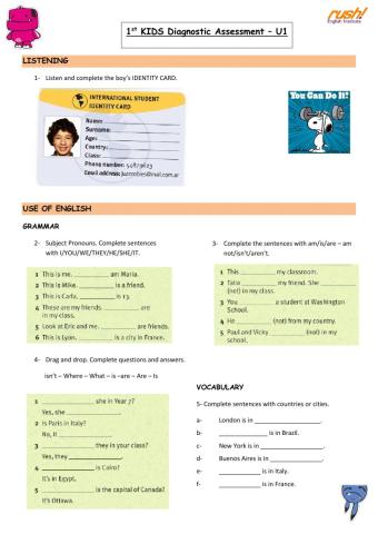 1st KIDS - Diagnostic Assessment