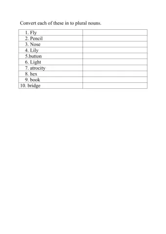 Nouns(singular-plural)