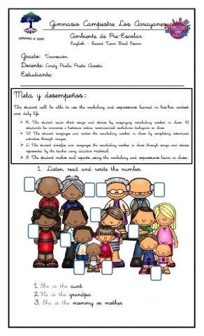 English - Second Term Final Exam Transición