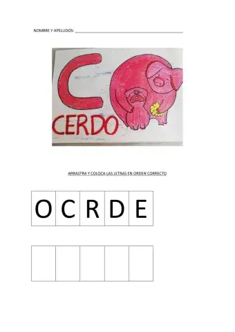 Letras cerdo