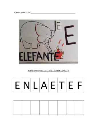 Letras elefante
