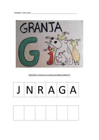 Letras granja