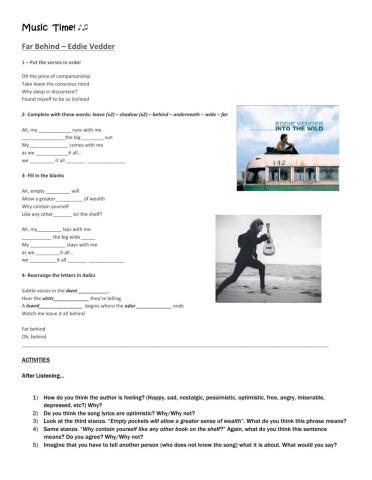 Eddie Vedder - Far Behind (Topic: Travelling)