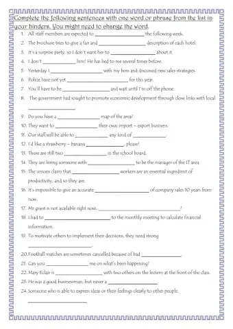 Next Move 4. Unit 5. Work for it. Vocabulary.