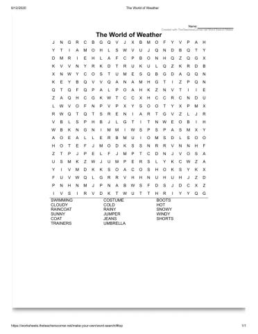 The world of weather