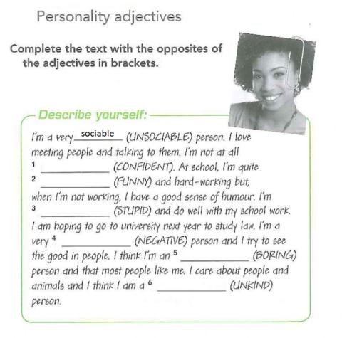 Opposite Adjectives