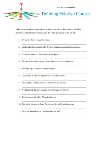 Defining rel. Clauses