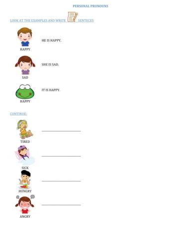 Personal Pronouns (he, she, it)