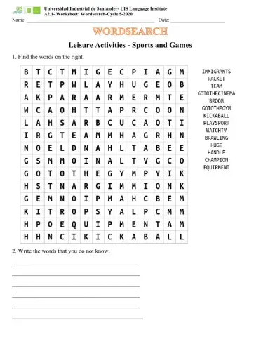 Wordsearch-Sports CE