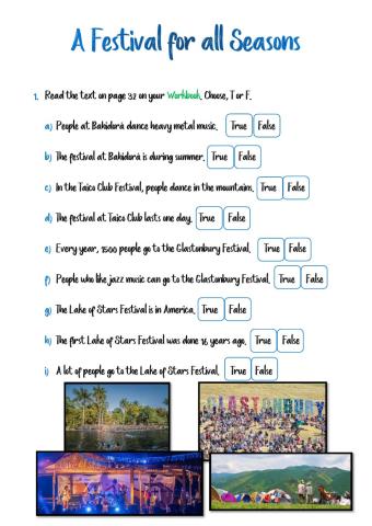 A Festival for all Seasons