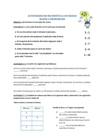 Guía de razón y proporción