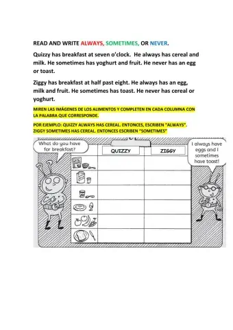 What do you have for breakfast?