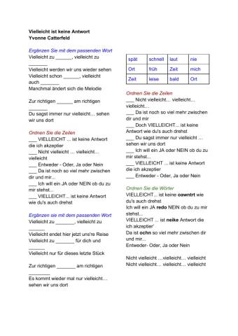 Vielleicht ist keine Antwort