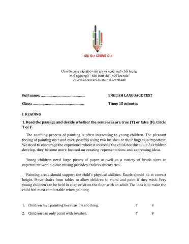 Lớp 7 - Unit 4 MUSIC AND ARTS-READING