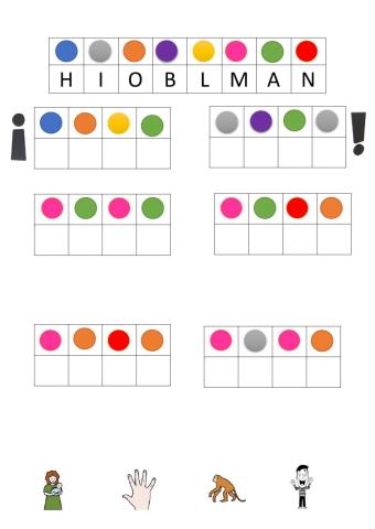 Asociar letra con color.