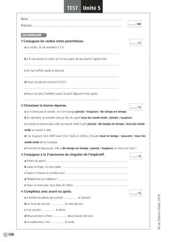 Les activites quotidiennes