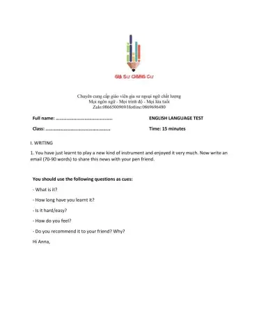 Lớp 7 - Unit 5 VIETNAMESE FOOD AND DRINK - WRITING