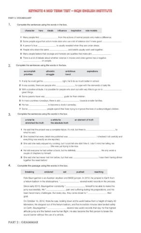 KEYNOTE 4 MID TERM TEST 
