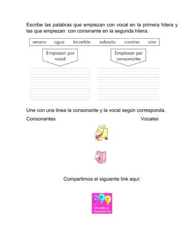 Consonantes y vocales