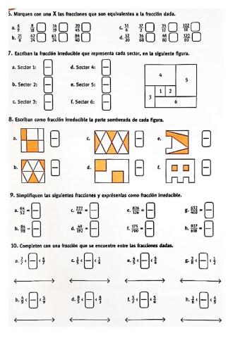Fracciones Equivalentes