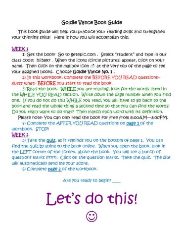 Goldie Vance Book Guides