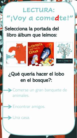 Ficha de lectura: ¡Voy a comedte!