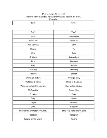 Which one do you like the most?