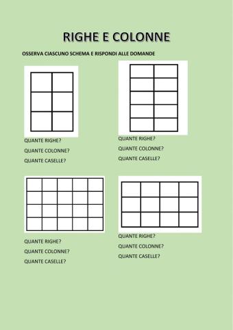 Righe e colonne 1
