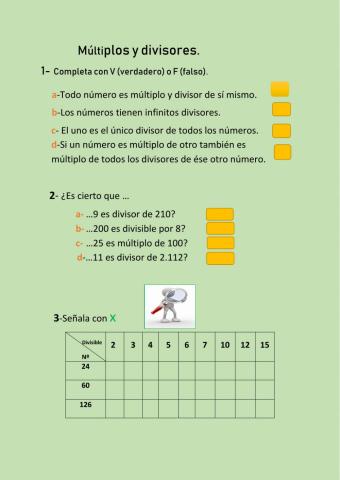 Múltiplos y divisores