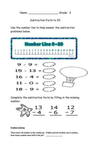 Subtraction Facts to 20