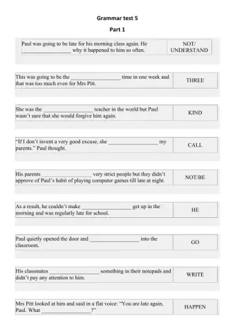 Grammar test 5