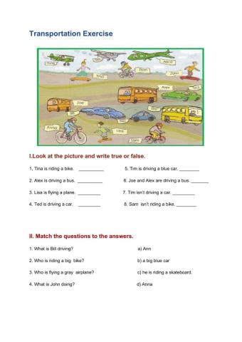 Transportation exercise