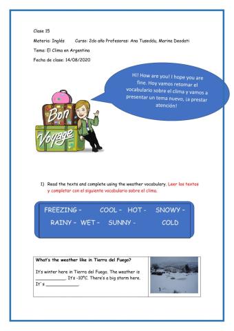 Comparing Weather in Argentina