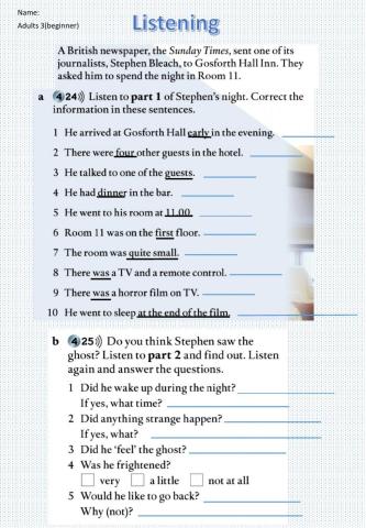 Listening comprehension