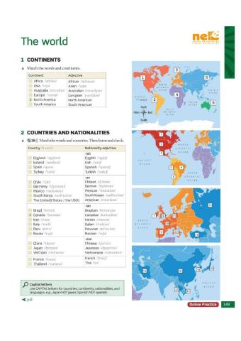 Countries, nationalities and jobs