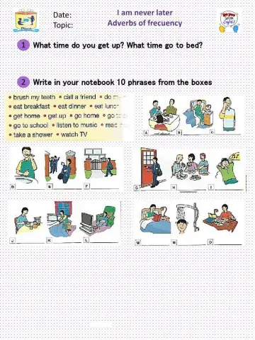 Adverbs of frecuency