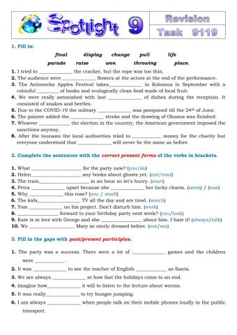 Spotlight 9 Task 9119