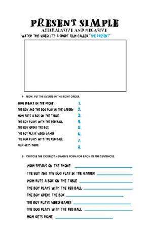 Present Simple affirmative and negative