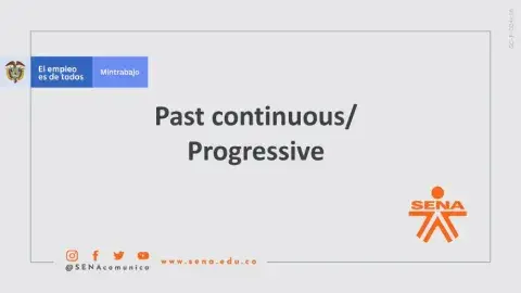 Past continuous Presentation