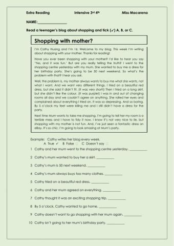 Extra reading Pre int