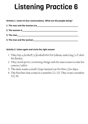 Listening Present continuous