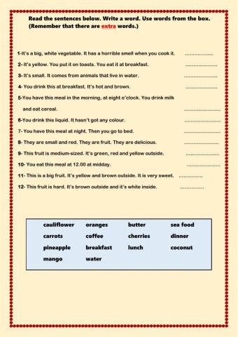 Read the sentences and write a word