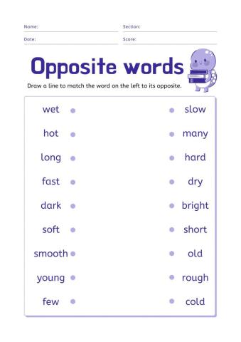 Opposite word