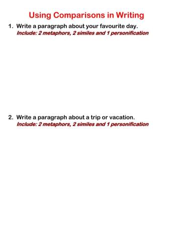 Using Comparisons in Writing